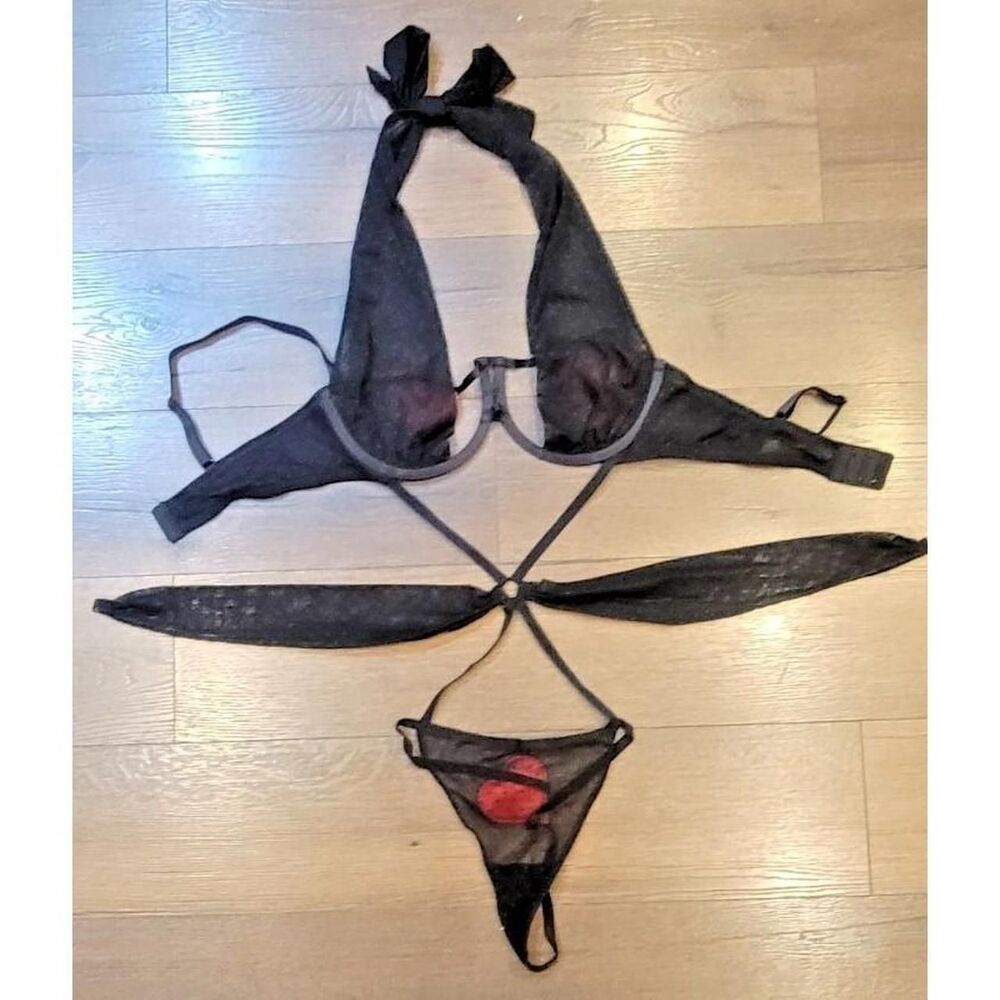 Unbranded Women's Black and Red Underwear
